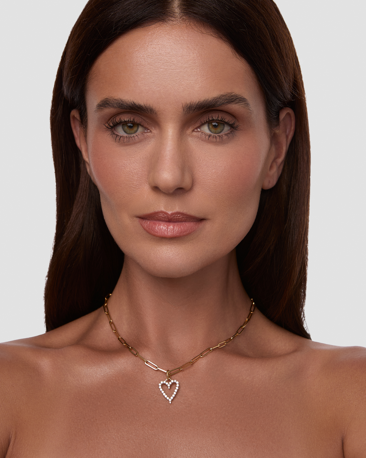 Floating Diamond Heart Charm