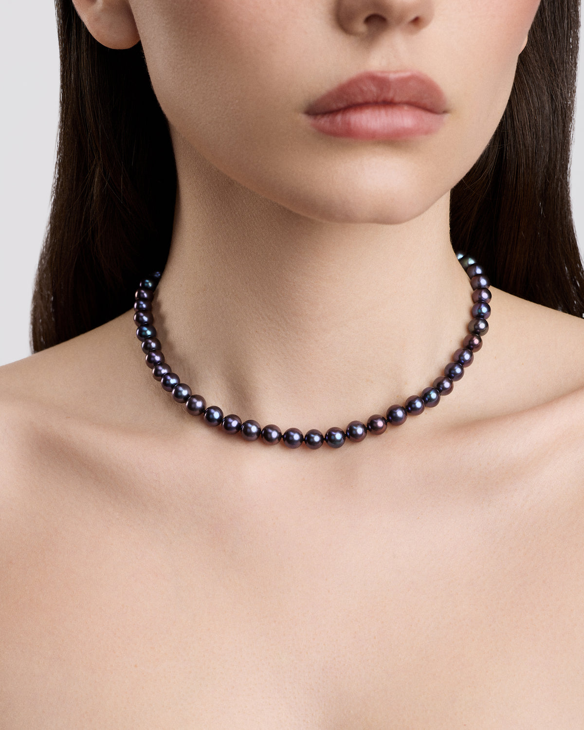 Freshwater Pearl Necklace gold necklace - side view | necklaces for women