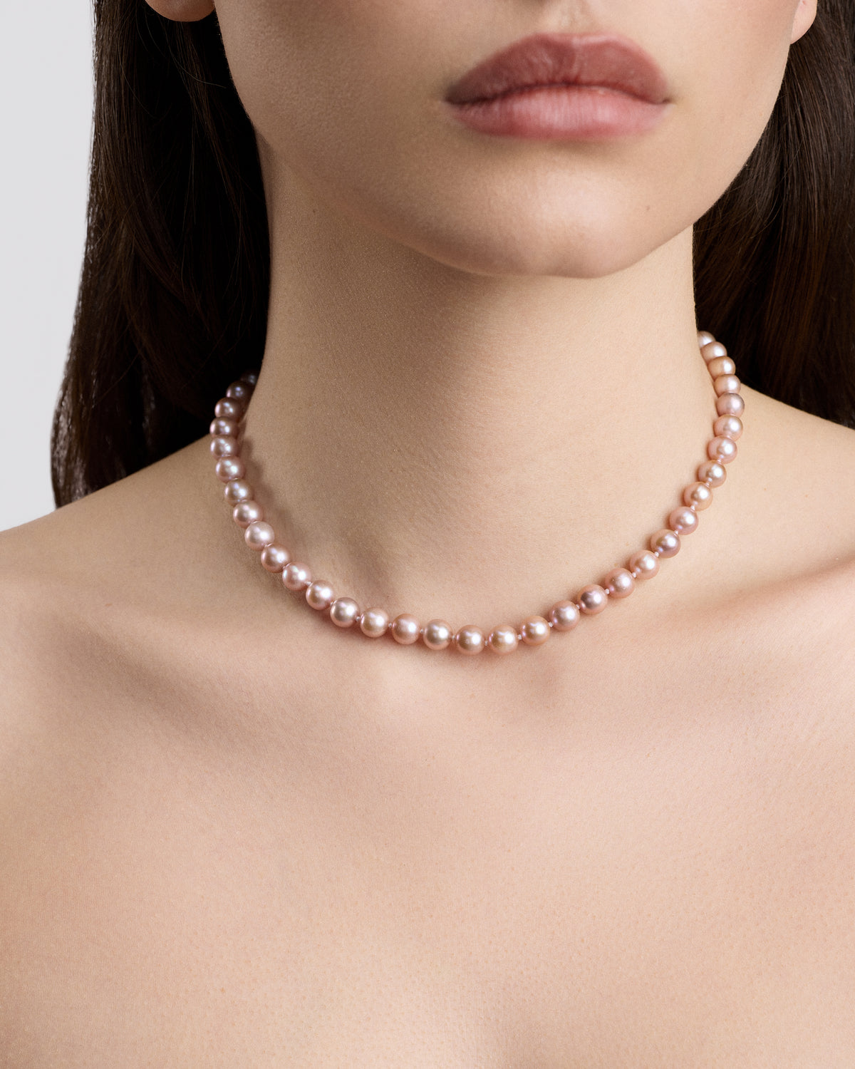Freshwater Pearl Necklace gold necklace - product detail shot | necklaces for women