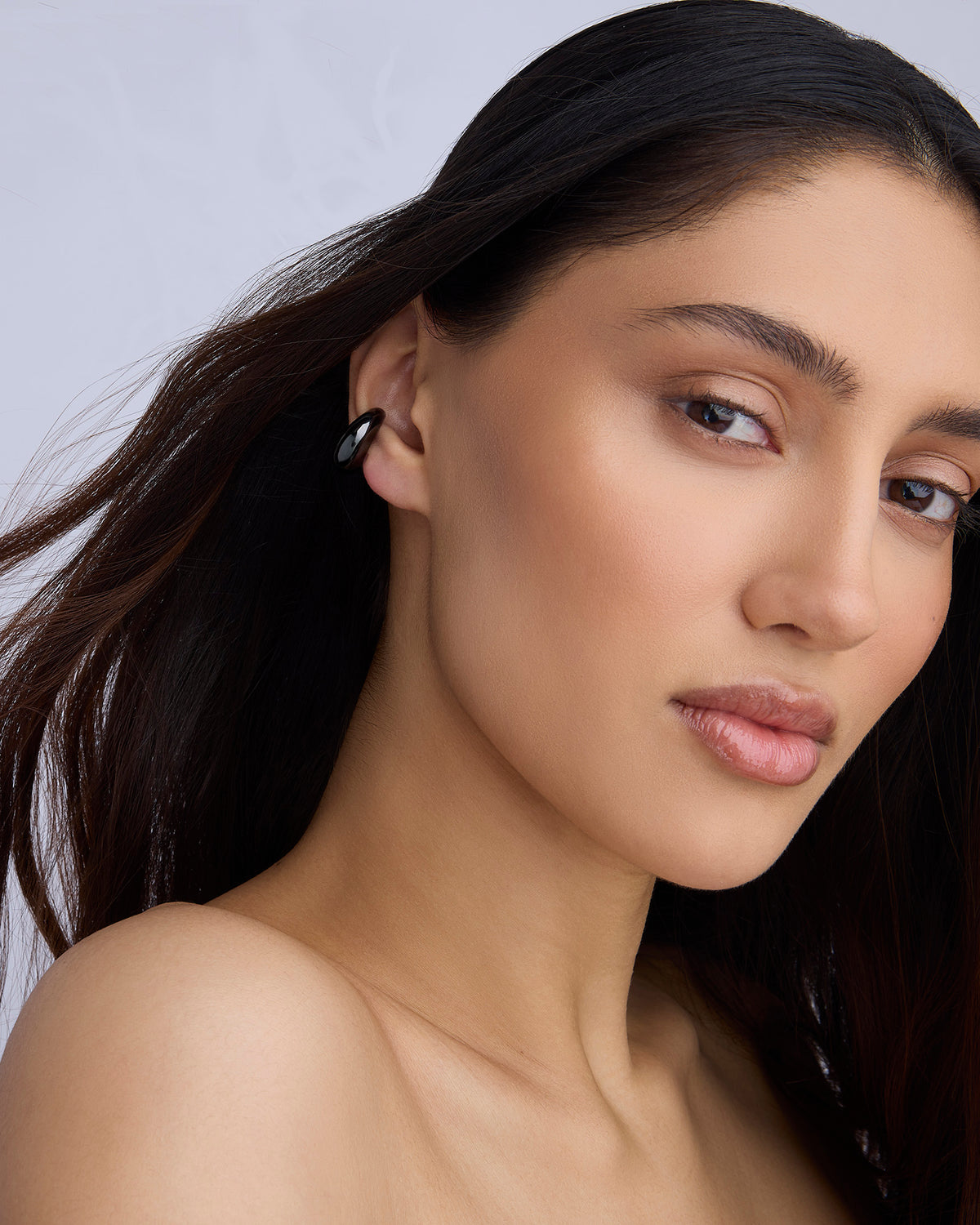 Dylan Ear Cuff earring - side view | womens gold earrings