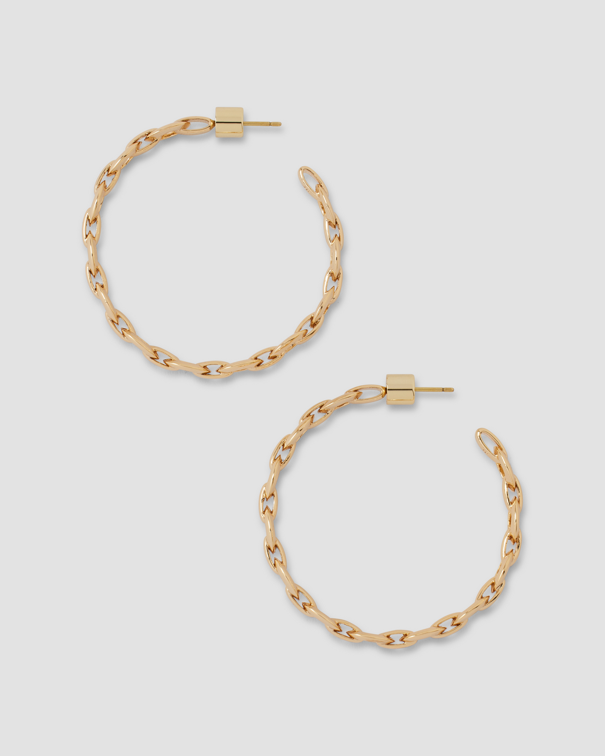 1.5" KDH Baby Hoops earring - styled on model | gold hoop earrings