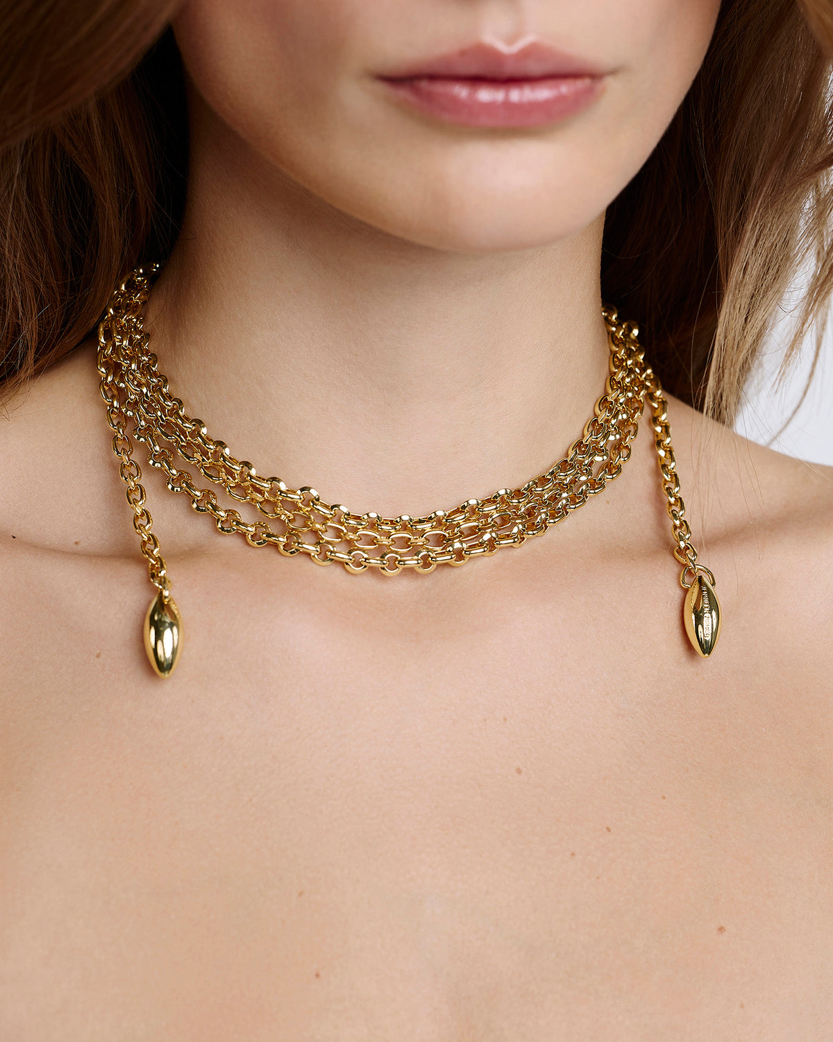 KDH 60" Wrap Necklace necklace - product detail shot | 14k gold necklaces
