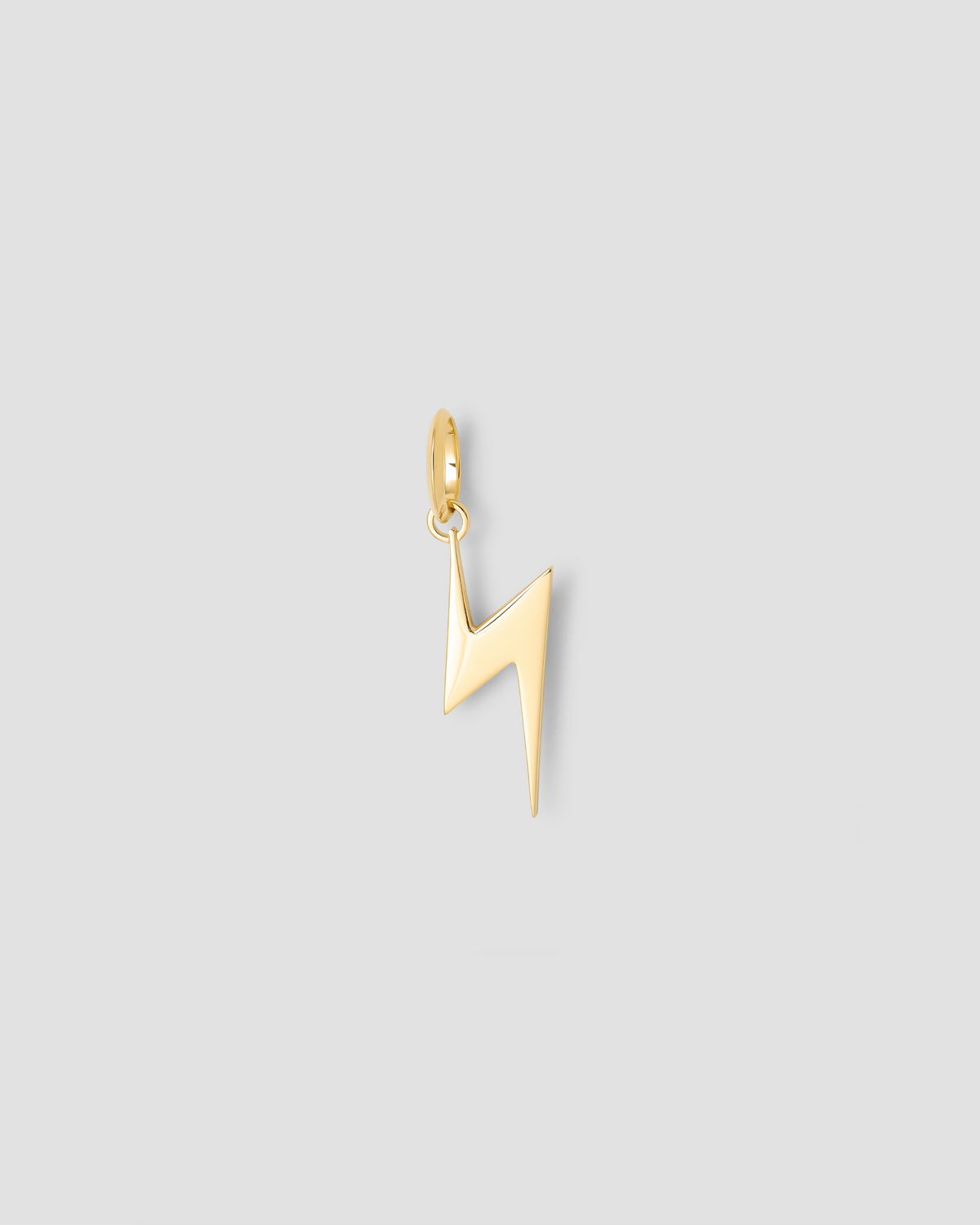 Lightning Bolt Charm in 18K Yellow Gold 18K gold charm - front view | necklace with charms