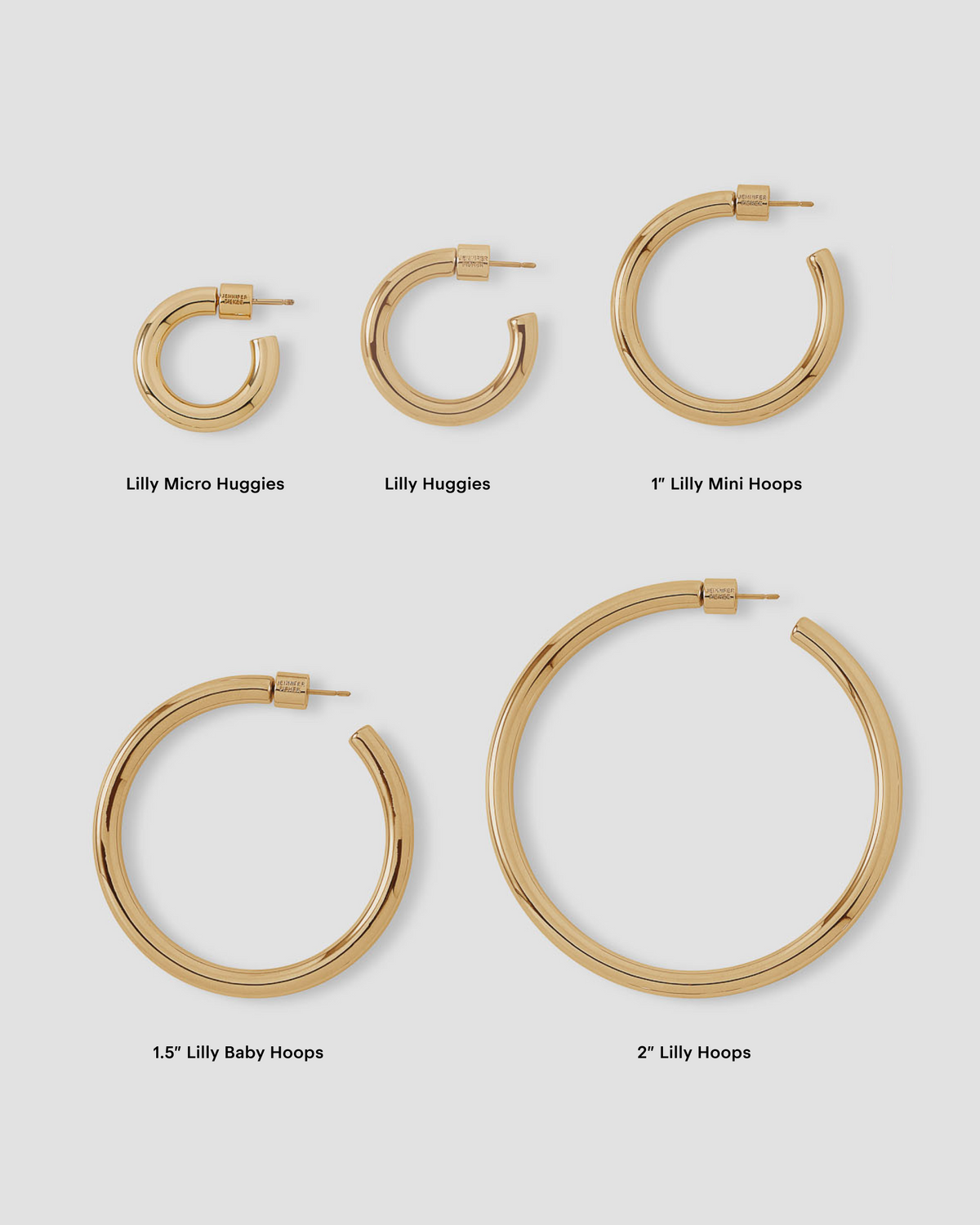 1" Lilly Mini Hoops earring - close-up detail | small 14k gold hoop earrings