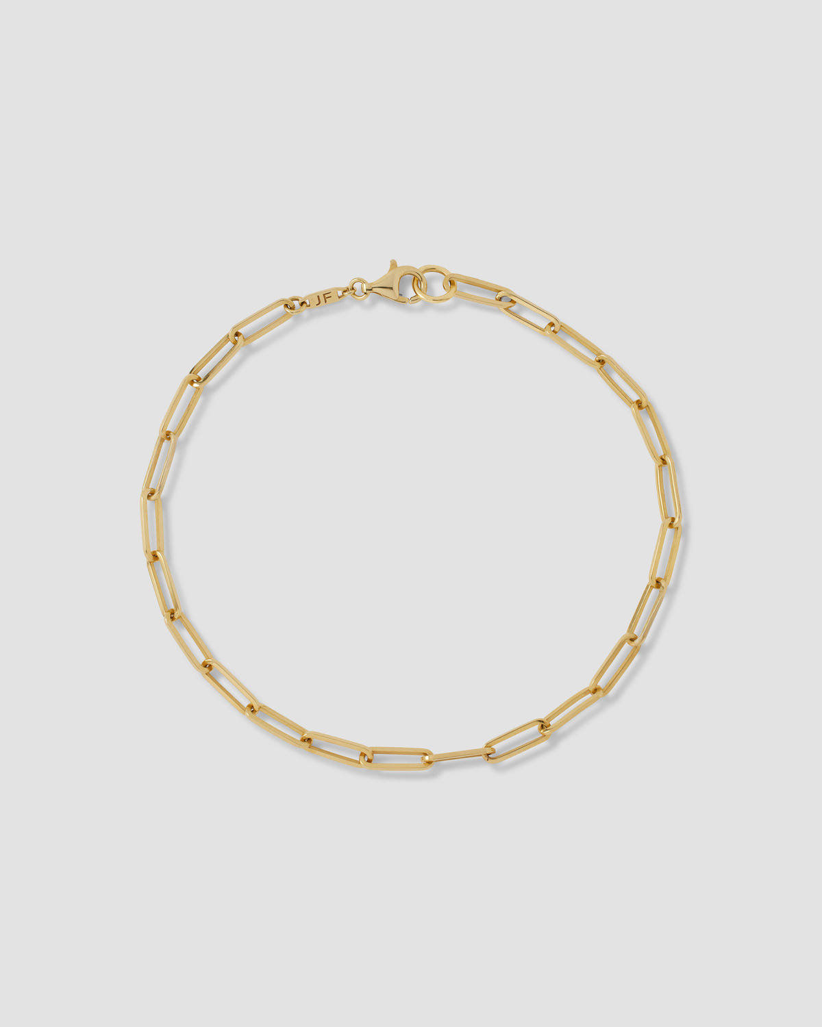 Long Link Chain Anklet gold anklet - front view | fine jewelry