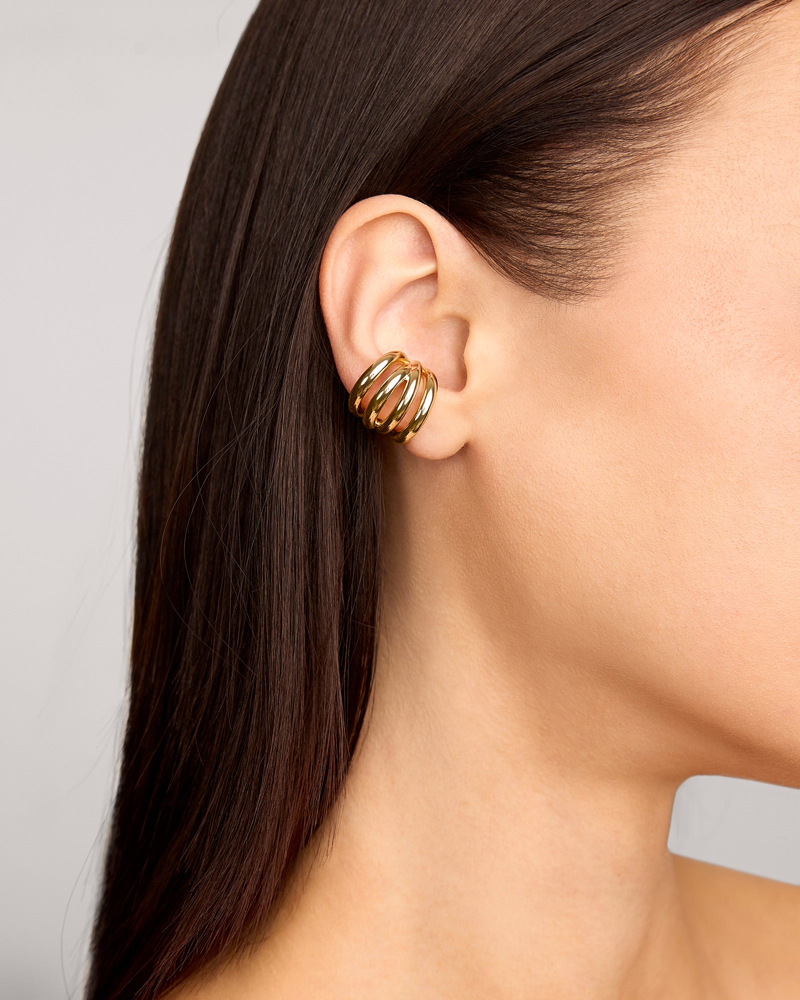 Abstract Line Ear Cuff | Gold Earrings For Women