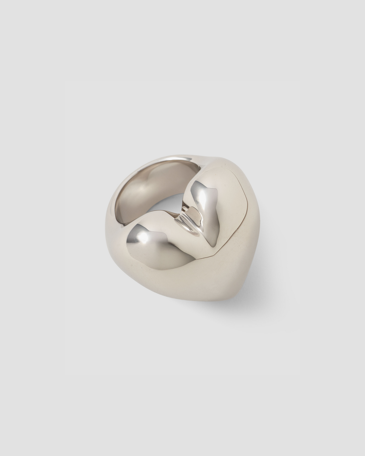 Puffy Heart Ring ring - worn look | gold rings for women