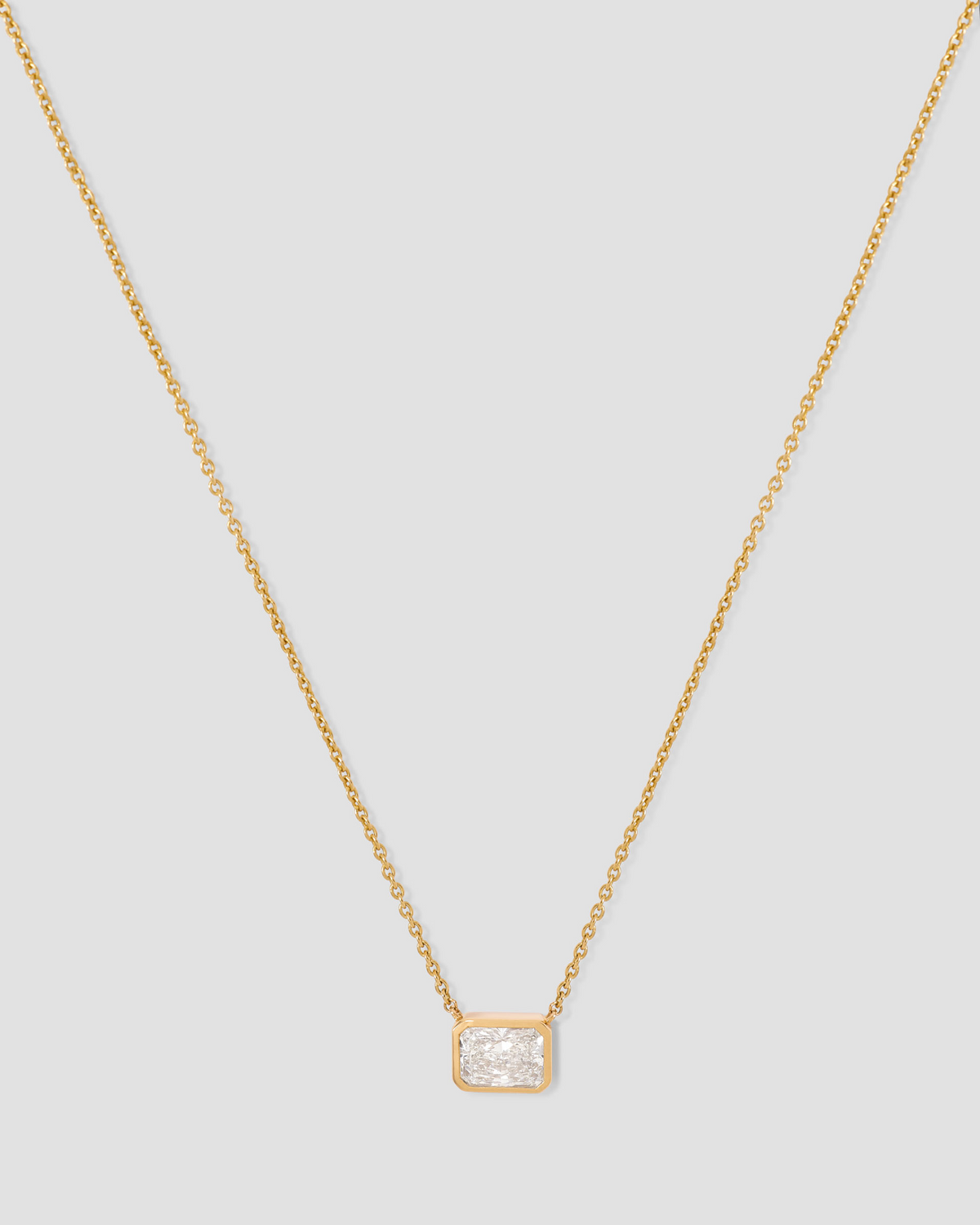 Radiant Cut Lab Diamond Pendant