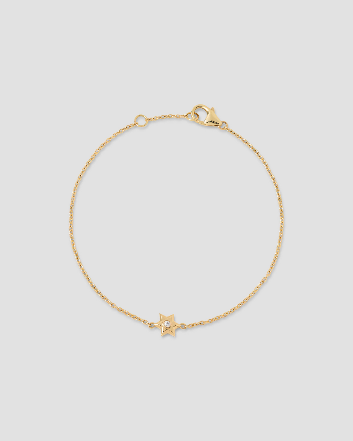 Star Of David bracelet - front view | gold bracelets for women