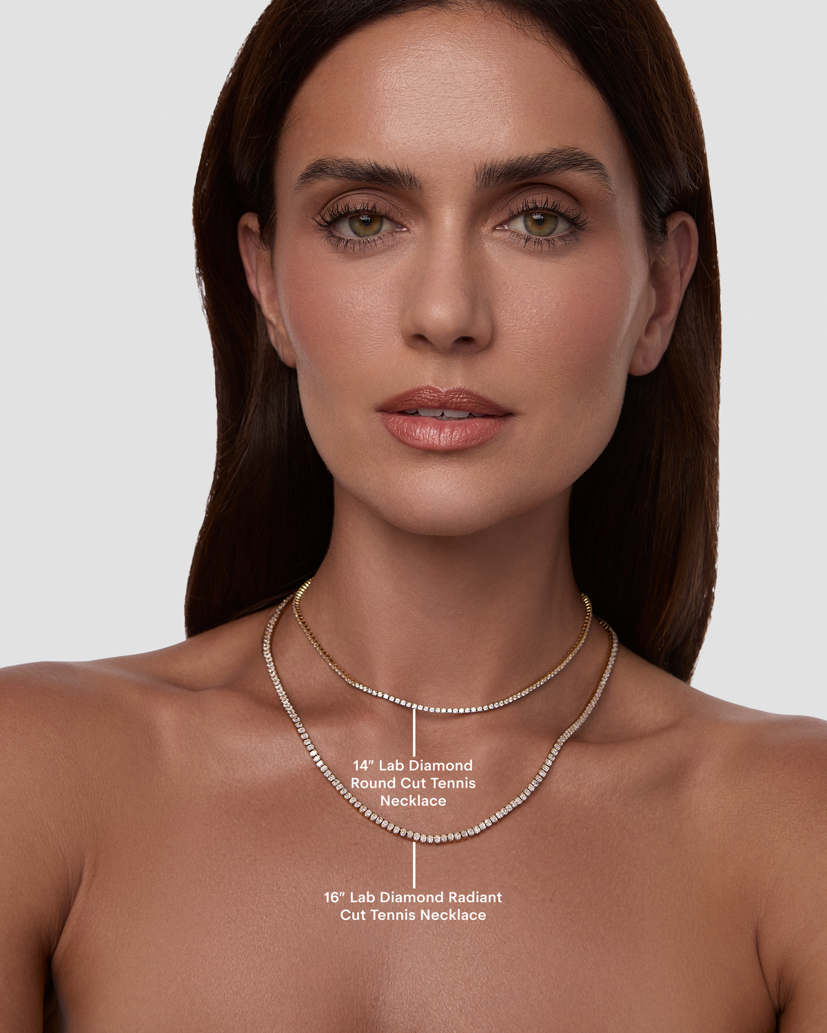 Radiant Cut Lab Diamond Tennis Necklace