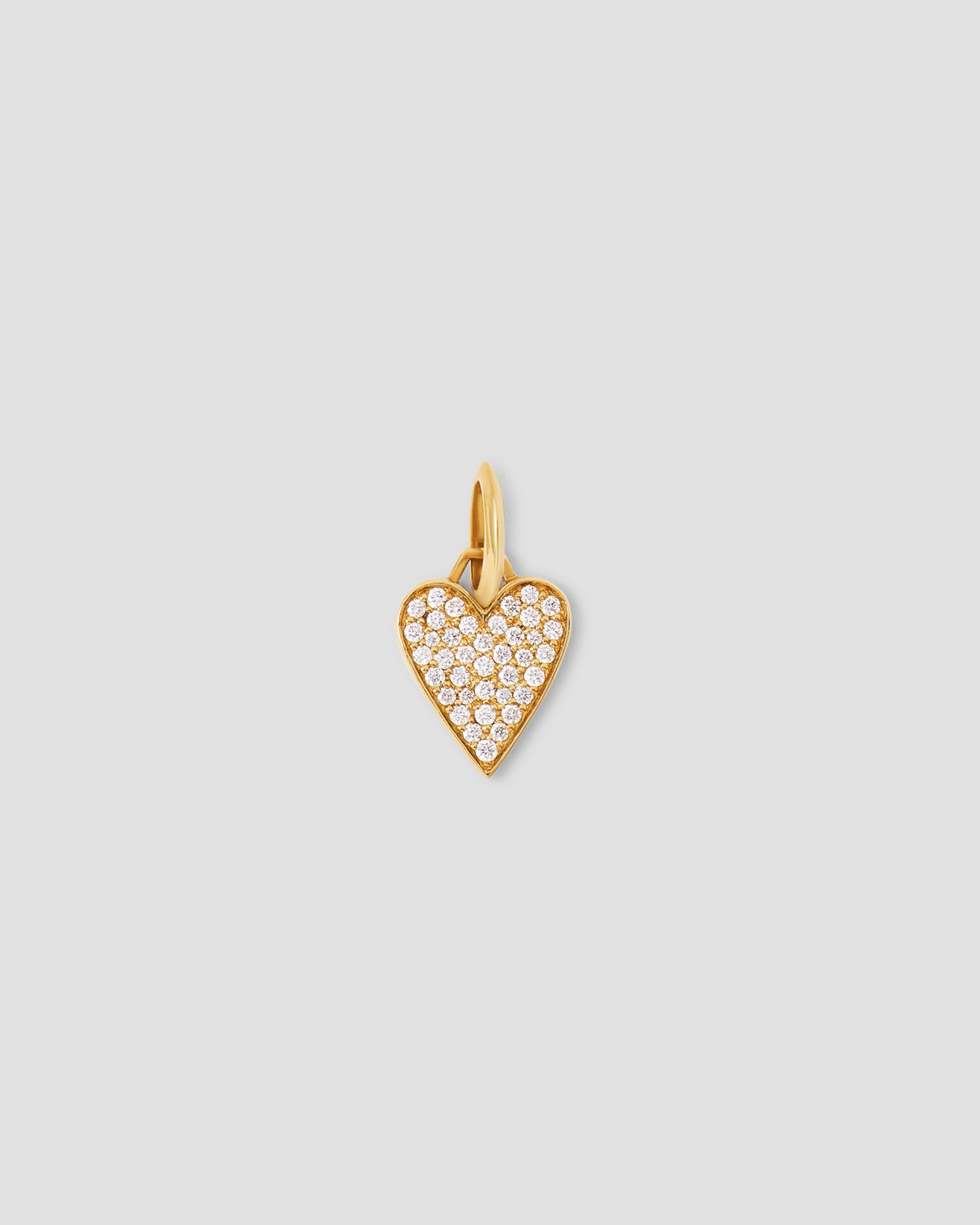 Small Heart with Pavé White Diamonds
