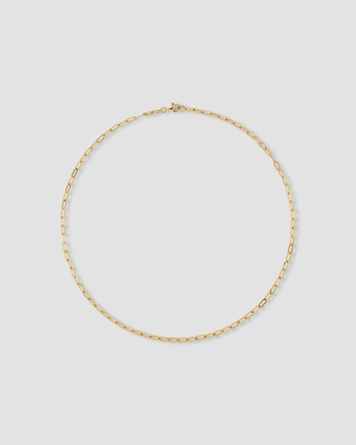 Small Long Link Chain necklace - styled on model | 18k gold chain