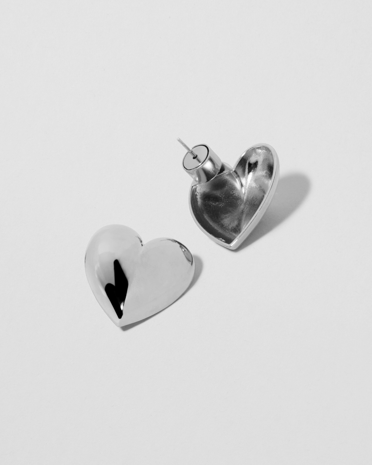 Small Puffy Heart Earrings earring - worn look | womens gold earrings