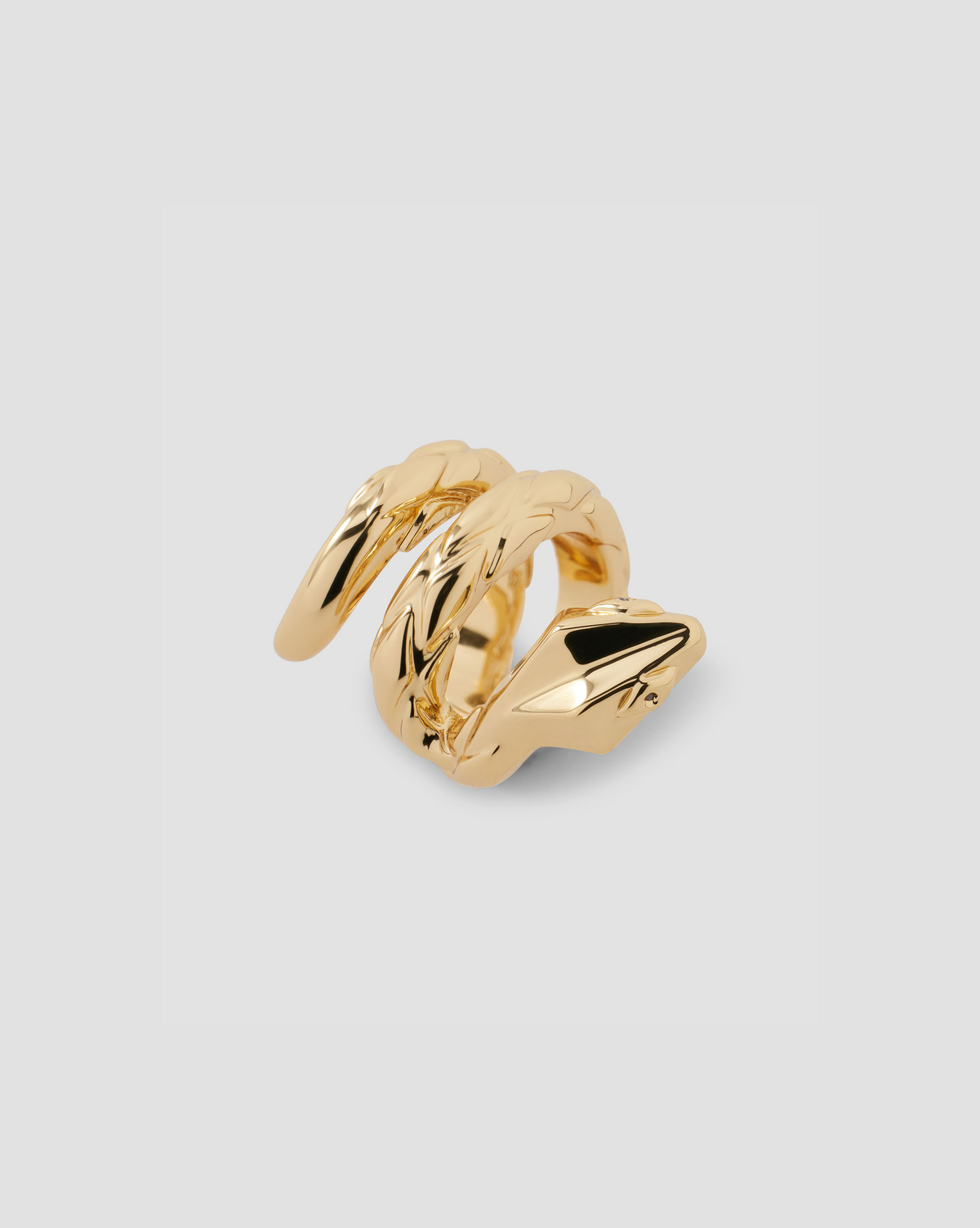 Snake Ear Cuff earring - front view | 18k gold earrings