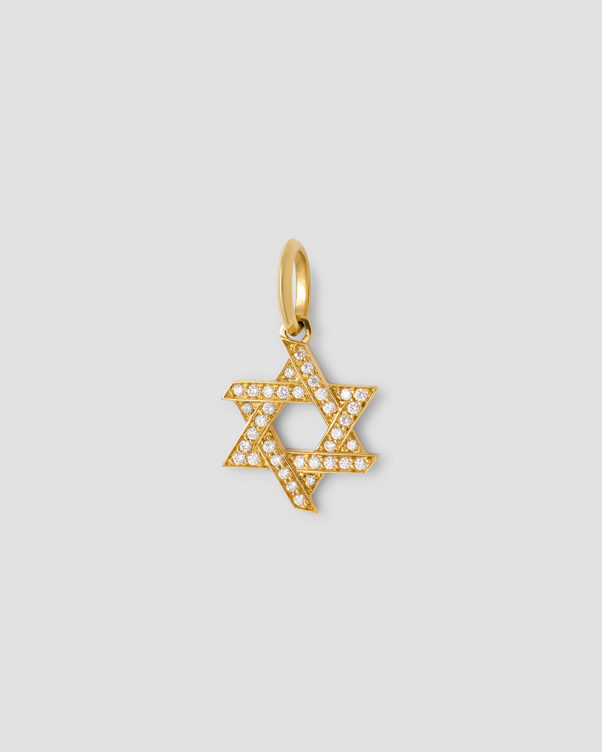 Star David Charm Pavé Diamonds