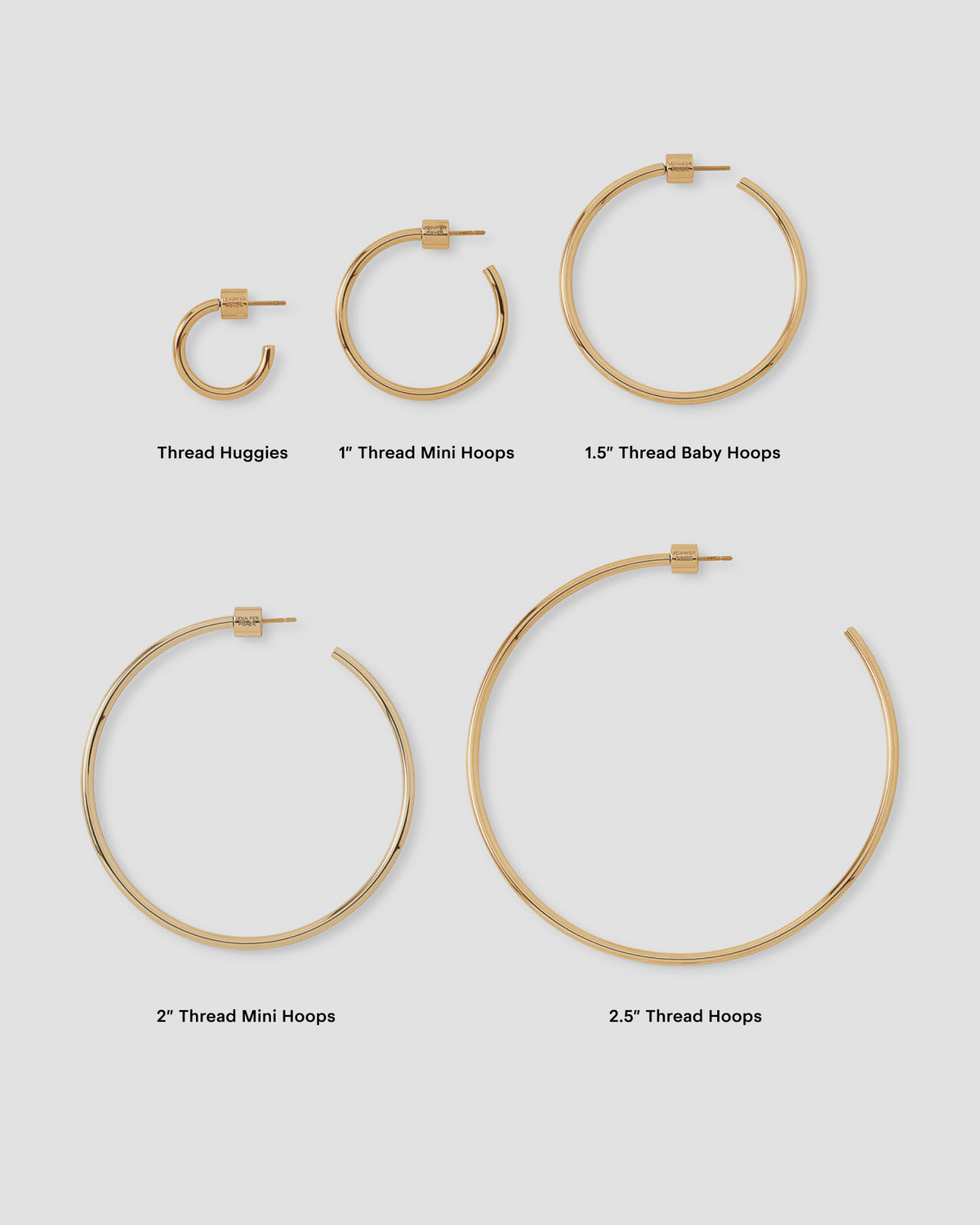 2.5" Thread Hoops earring - close-up detail | gold hoop earrings for women