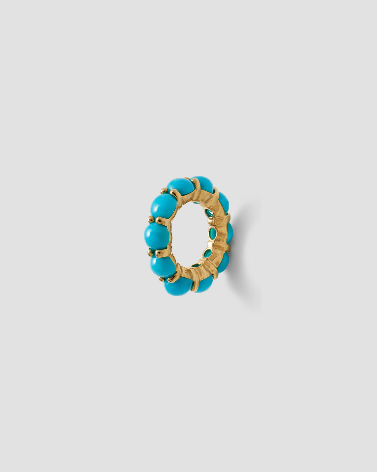 Eternity Bead charm - styled on model | gold charm necklace