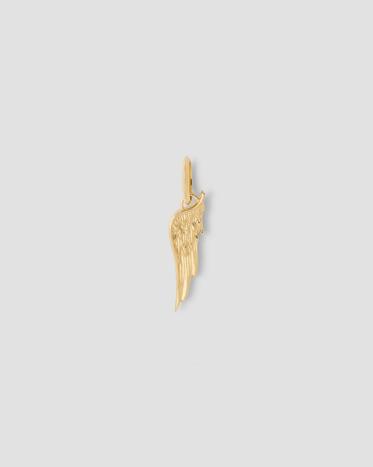 Small Wing Charm in 18K Yellow gold charm - front view | charm necklaces