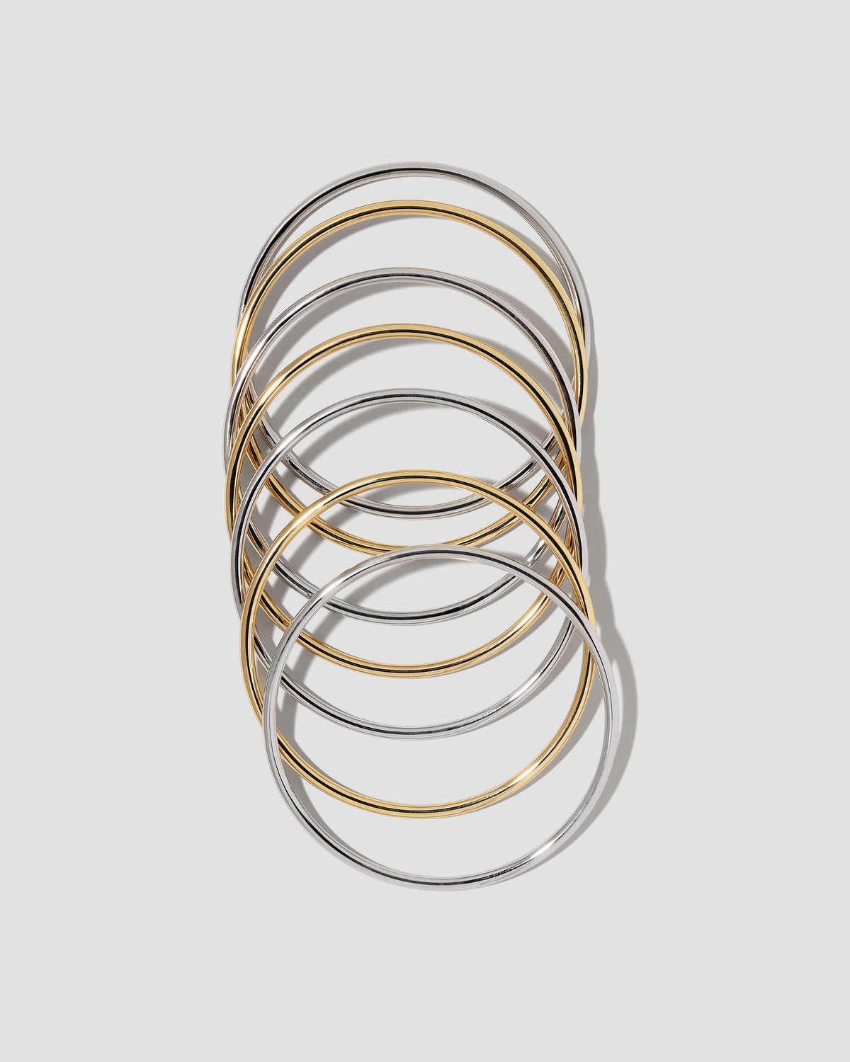 Bangle Set bracelet - alternate angle | gold bracelets for women