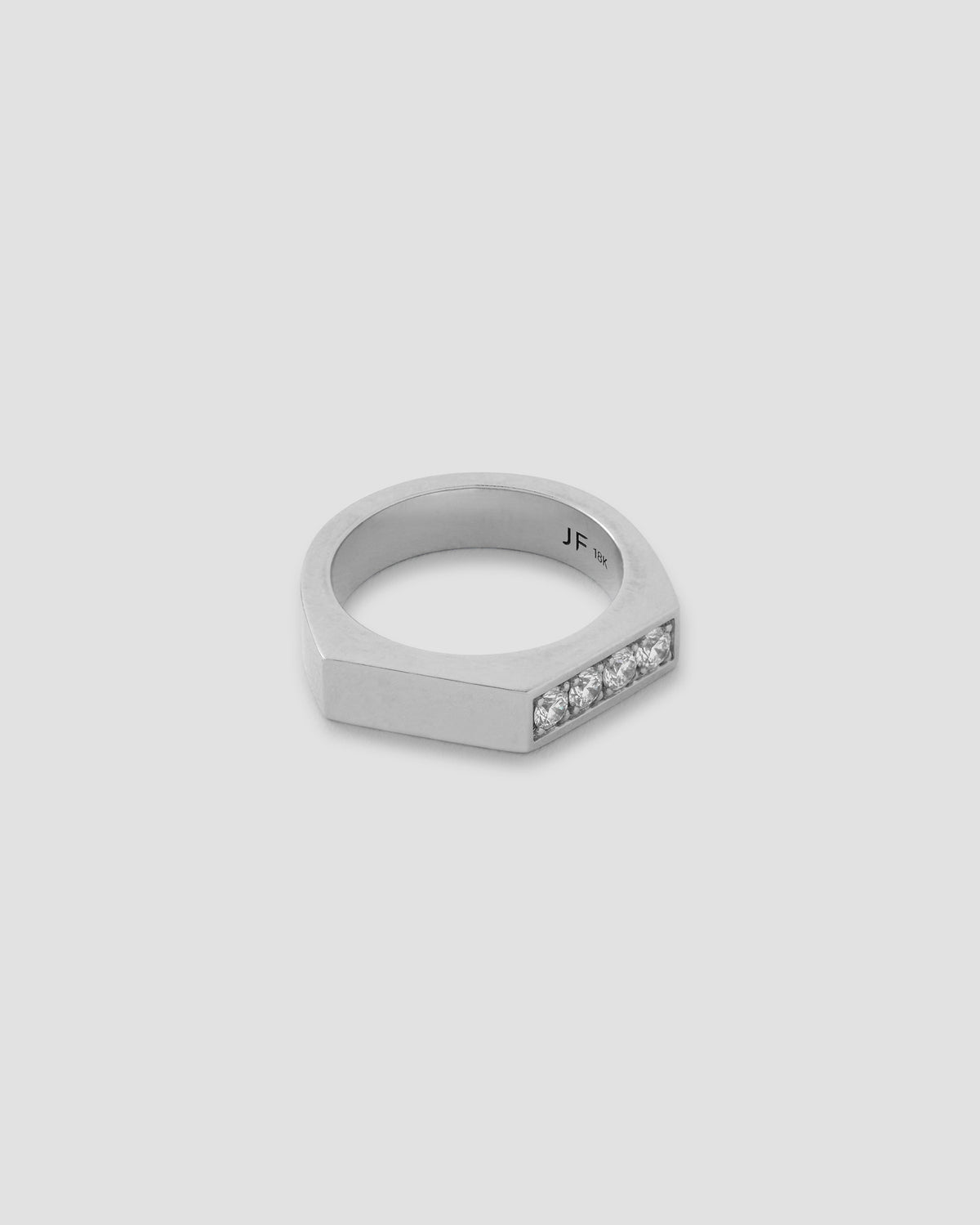 Peak Ring with Diamonds gold ring - side view | womens diamond rings