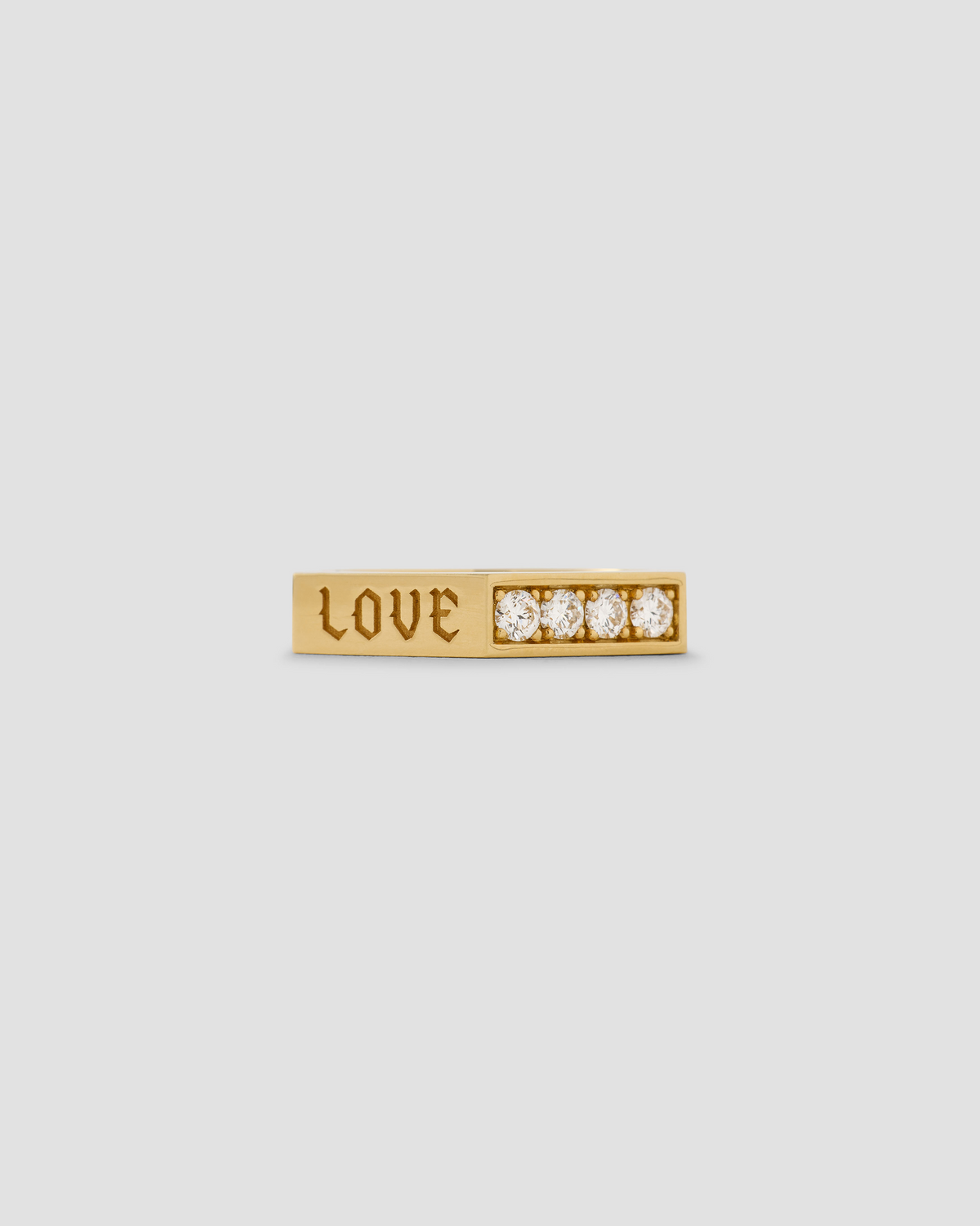 Peak Ring with Diamonds gold ring - styled on model | womens diamond rings