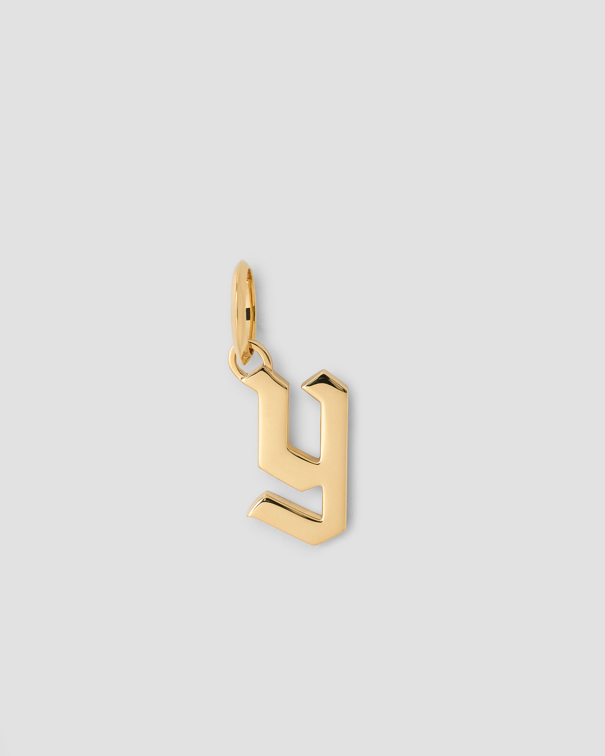 Lower Case Gothic Letter Charm in 14K Yellow Gold 14K gold charm - product detail shot | charm necklaces